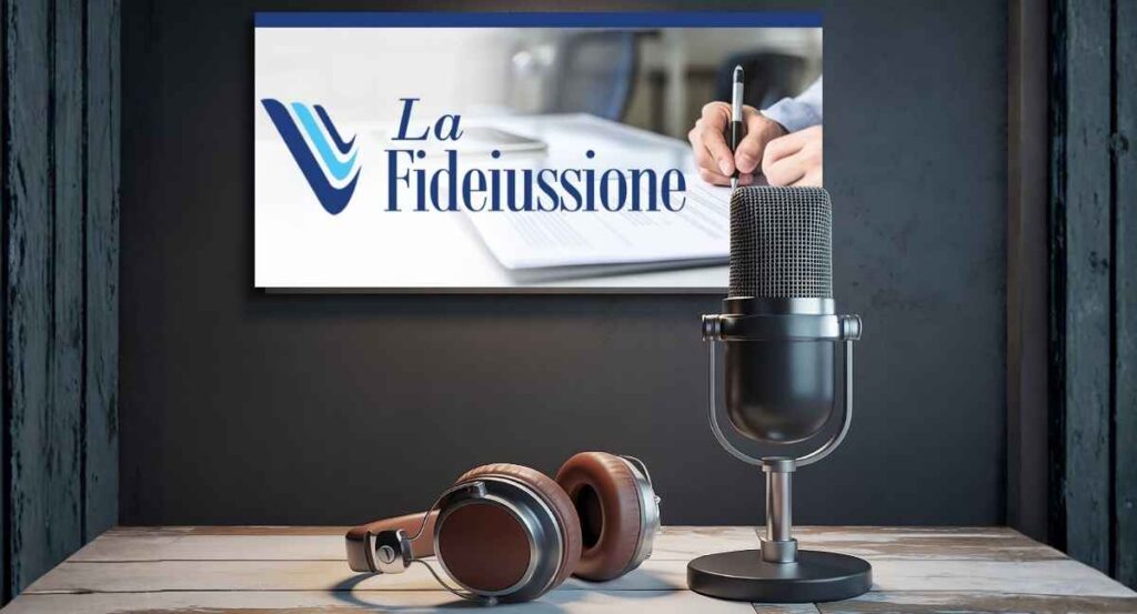 microfono e cuffie per ascoltare la nuova puntata del podcast dedicata alla fideiussione VIES